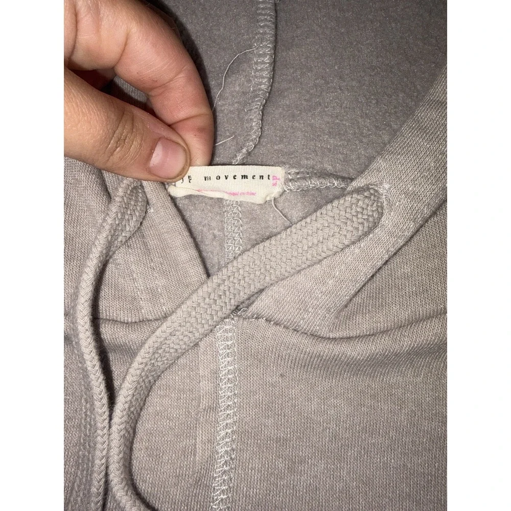 Free People Movement Work It‎ Out Oversized Hoodie Small  Gray